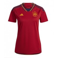 Camisa de Futebol Espanha Equipamento Principal Mulheres Mundo 2022 Manga Curta